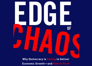 <p>Dambisa Moyo's new book, EDGE OF CHAOS: Why Democracy Is Failing to Deliver Economic Growth—and How to Fix It</p>