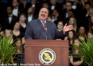 <p>Martin Luther King, III draws a packed house and praise at Convocation on Critical Issues </p>