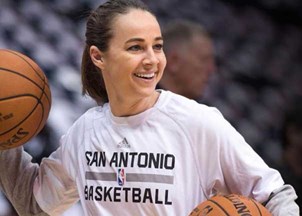 <p>Becky Hammon becomes the first woman Head Coach to lead an NBA team in a regular season game</p>