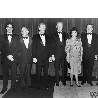 From Left: Don Walker, Harry Walker, President Carter, President Ford, Mrs. Esther Walker, President Nixon 