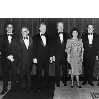 From Left: Don Walker, Harry Walker, President Carter, President Ford, Mrs. Estelle Walker, President Nixon 